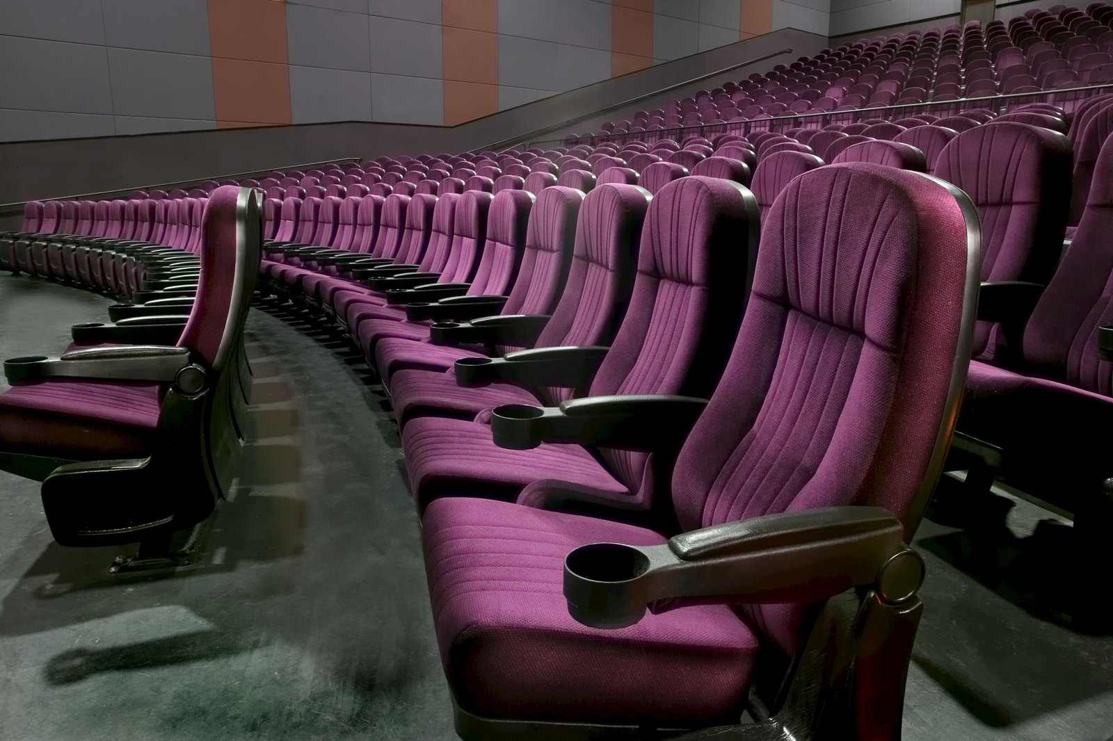 Close-up view of Brandwave Furniture push-back auditorium chair build quality